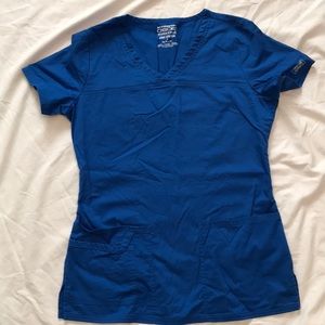XS blue scrub Top